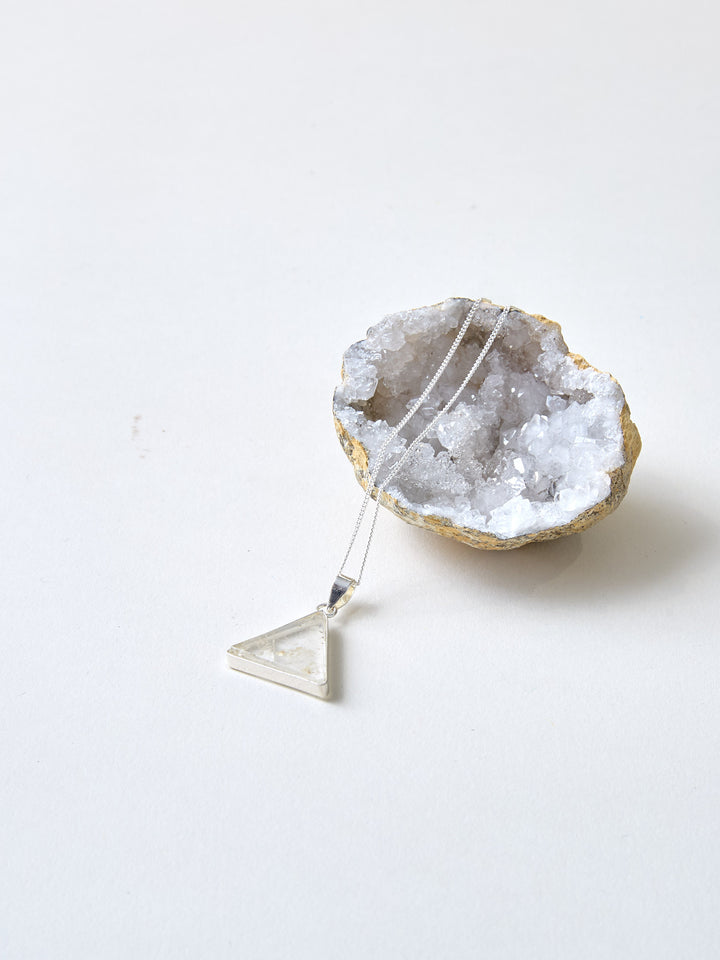 Bergkristall Kette versilbert