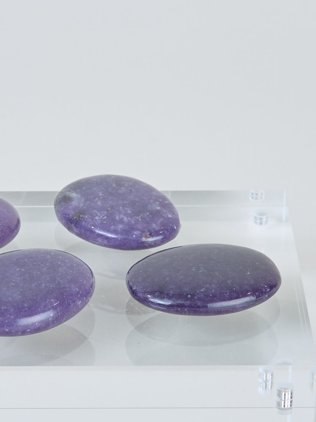 Lepidolith AA Trommelstein flach