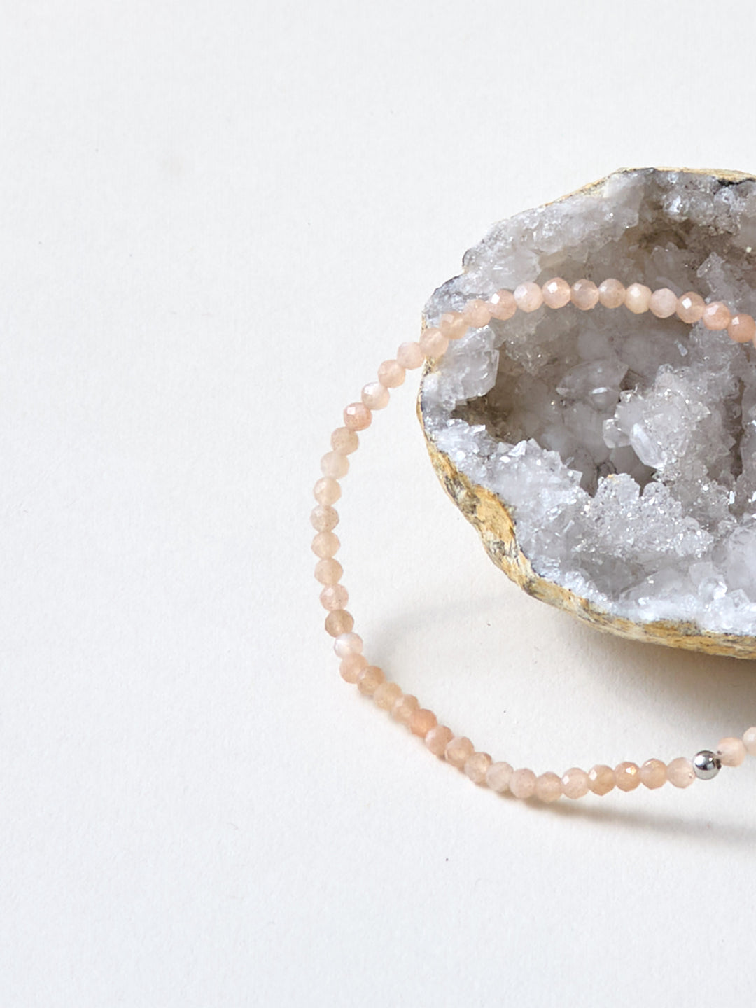 Mondstein Armband aprikot