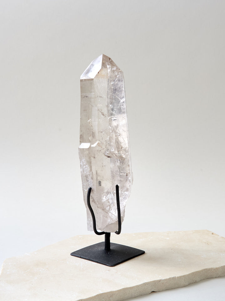 Rauchquarz Spitze in Ständer