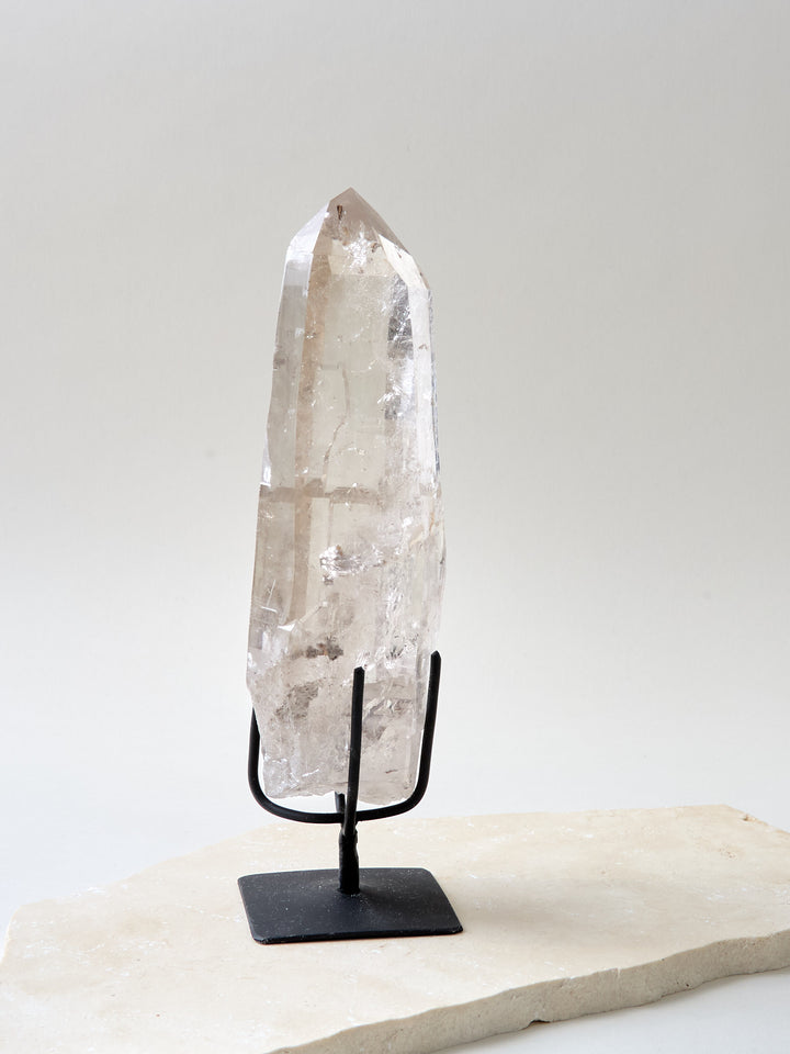 Rauchquarz Spitze in Ständer