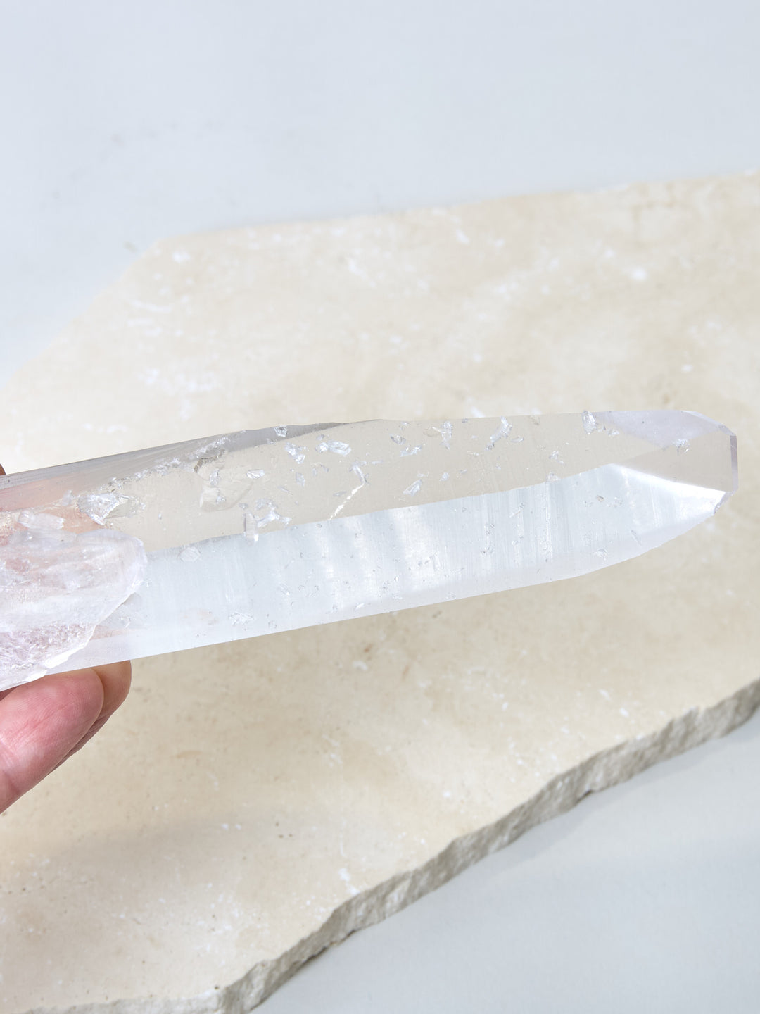 Lemurian Bergkristall-Aggregate Spitze