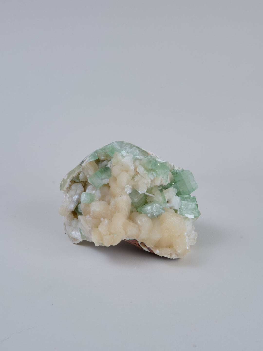 Apophylith Stufe grün mit Stilbite