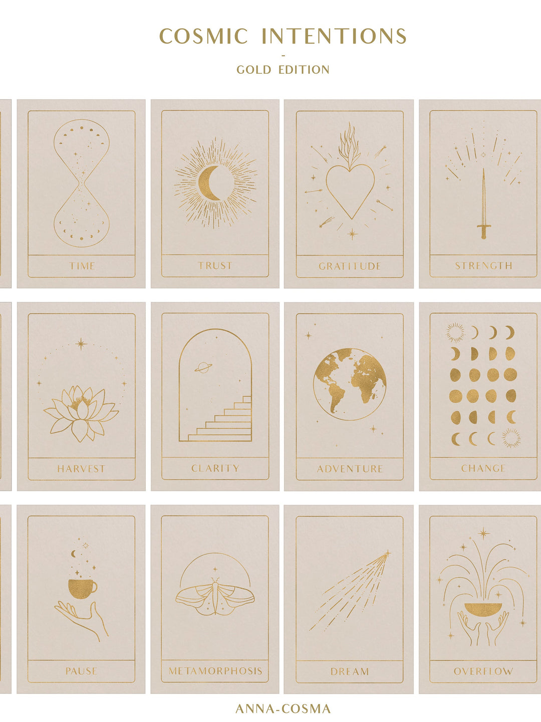 Cosmic Intentions Set Gold Edition Anna Cosma