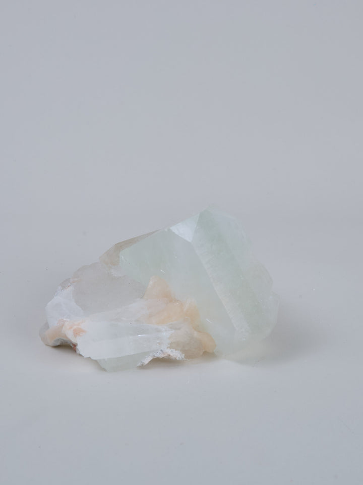 Apophylith Stufe grün mit Stilbite