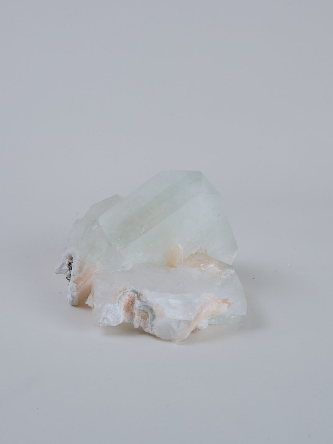 Apophylith Stufe grün mit Stilbite