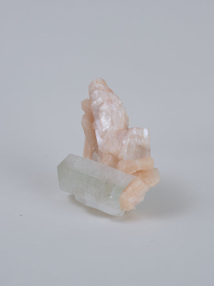Apophylith Stufe grün mit Stilbite