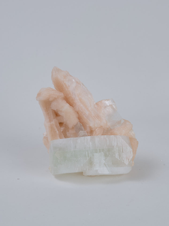 Apophylith Stufe grün mit Stilbite