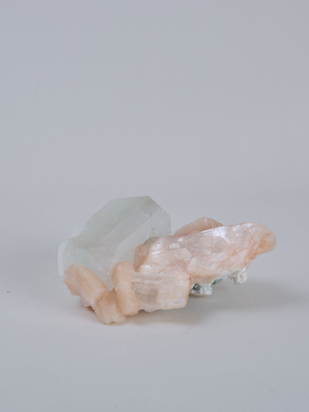 Apophylith Stufe grün mit Stilbite
