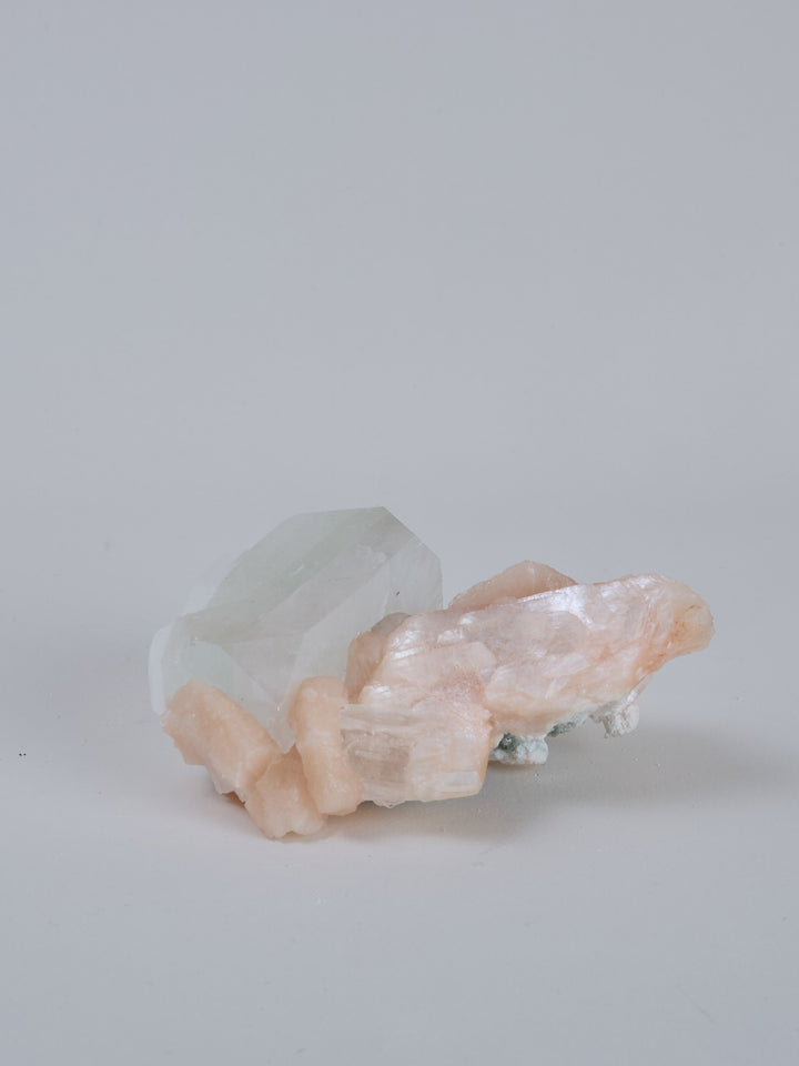 Apophylith Stufe grün mit Stilbite
