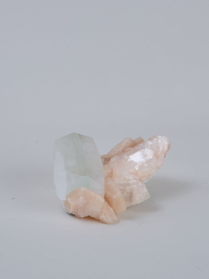Apophylith Stufe grün mit Stilbite
