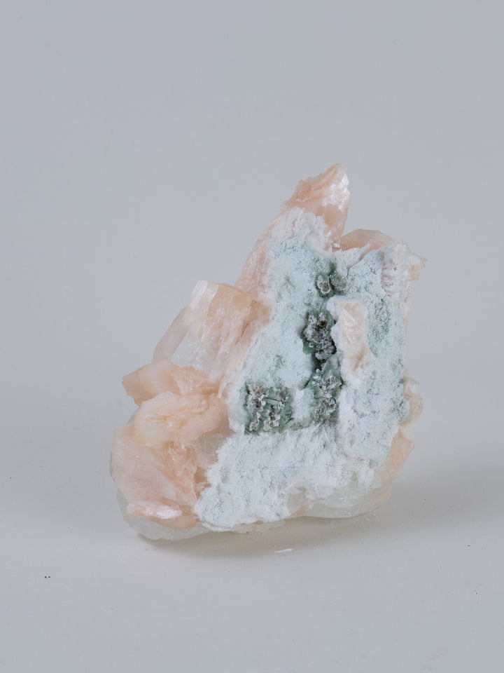 Apophylith Stufe grün mit Stilbite