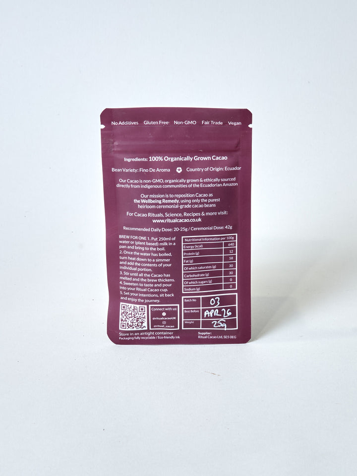 Ritual Cacao Ecuador 25 g