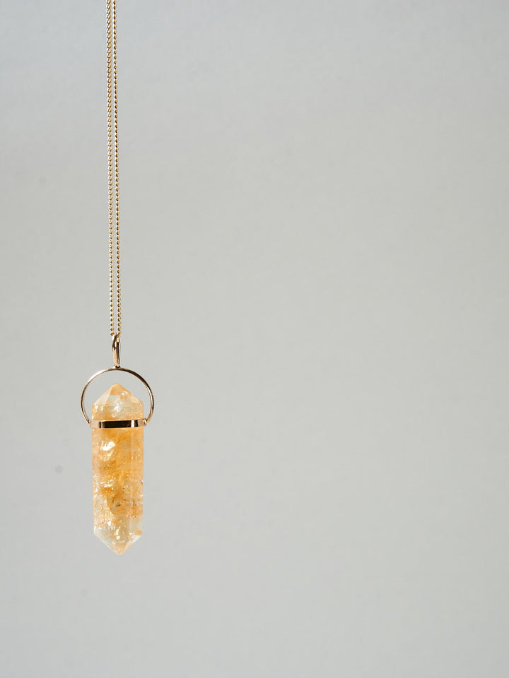 Citrin Pendel Kette