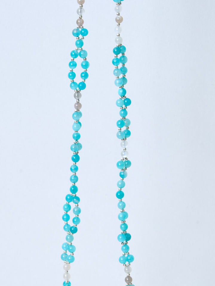 Tantric Necklace Amazonit Mondstein Silber