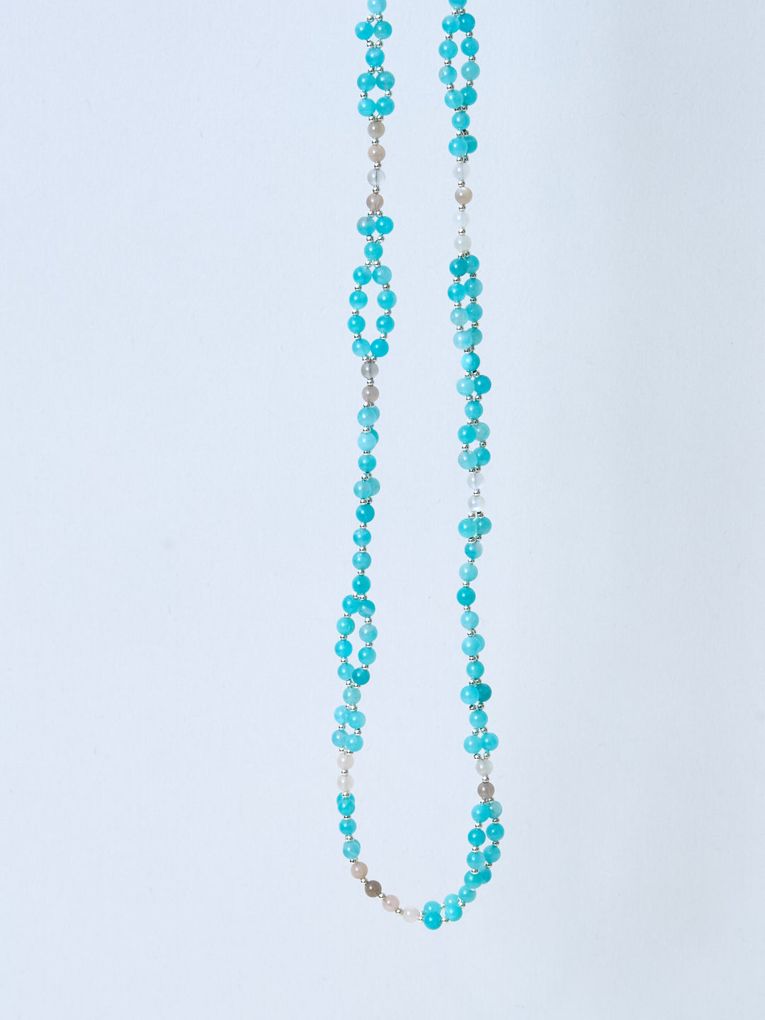 Tantric Necklace Amazonit Mondstein Silber