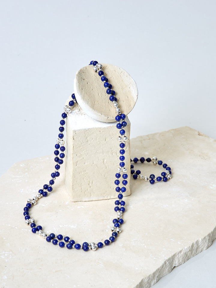 Tantric Necklace Lapis Silber