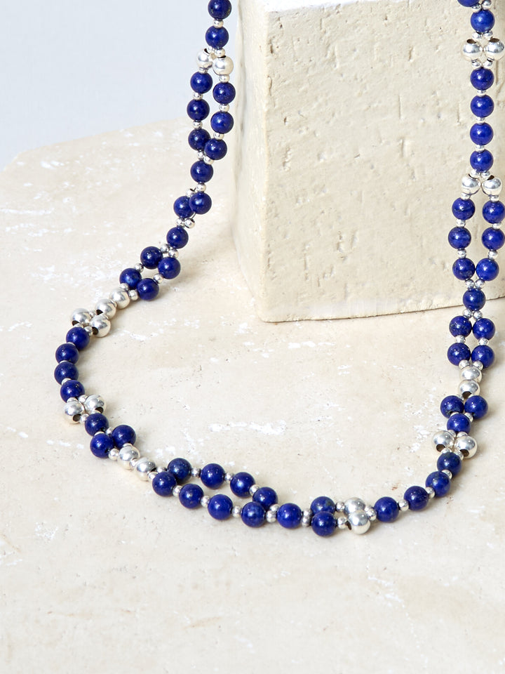 Tantric Necklace Lapis Silber