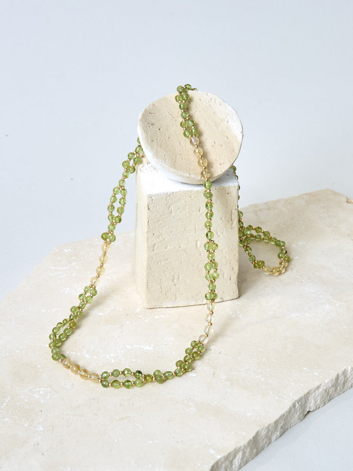 Tantric Necklace Peridot/Citrin Gold filled