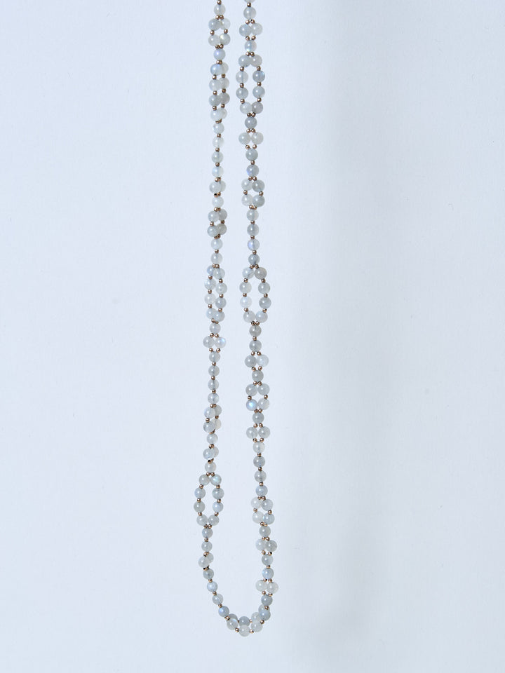 Tantric Necklace Labradorit Rosegold midi