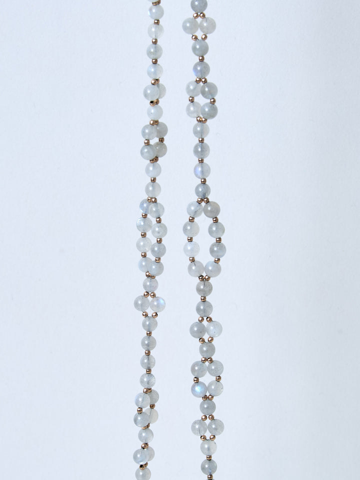 Tantric Necklace Labradorit Rosegold midi