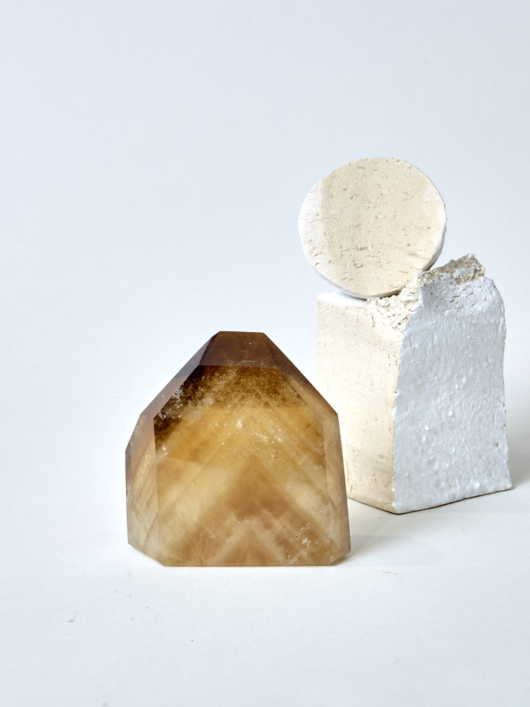 Smokey Citrin Spitze mit Phantomen