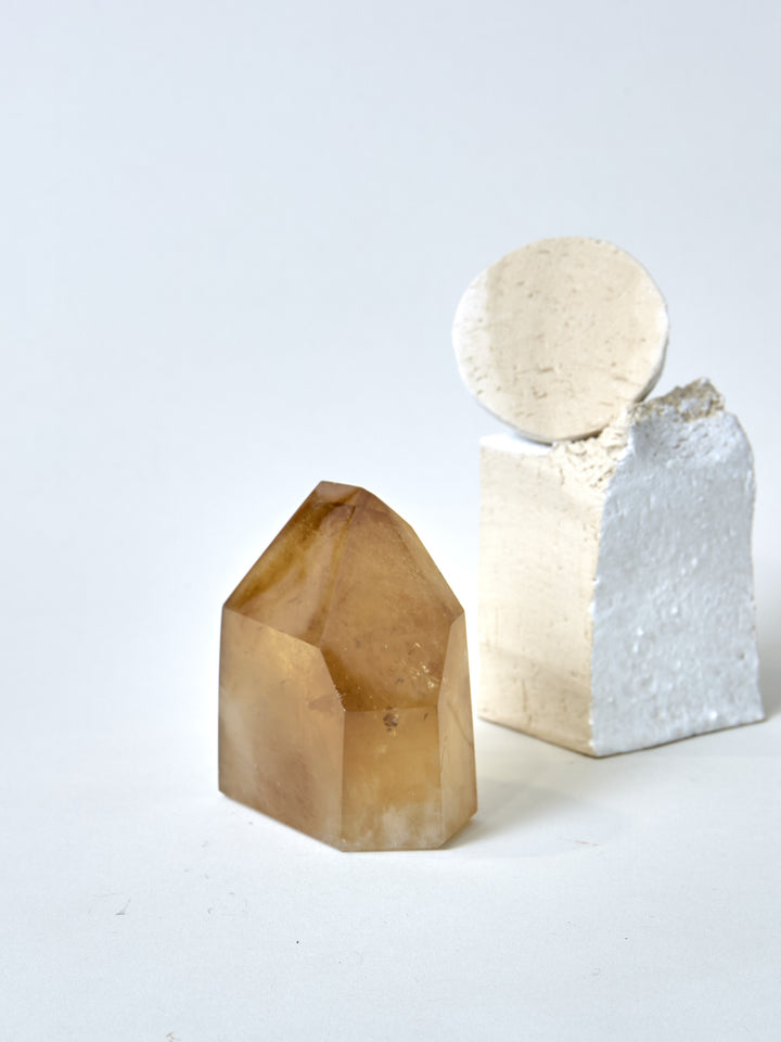 Smokey Citrin Spitze mit Phantomen