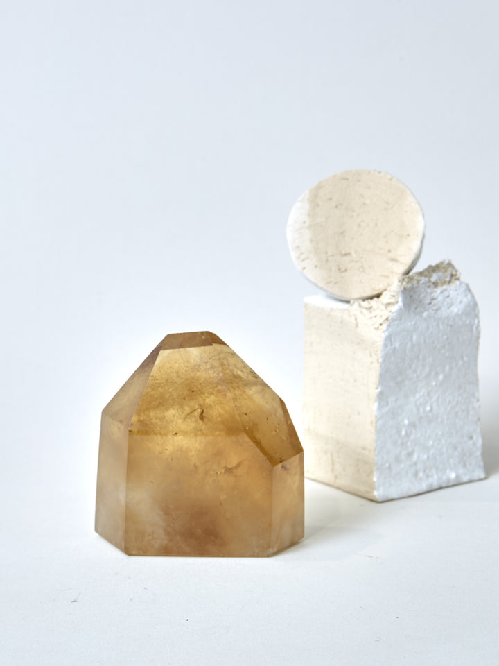 Smokey Citrin Spitze mit Phantomen