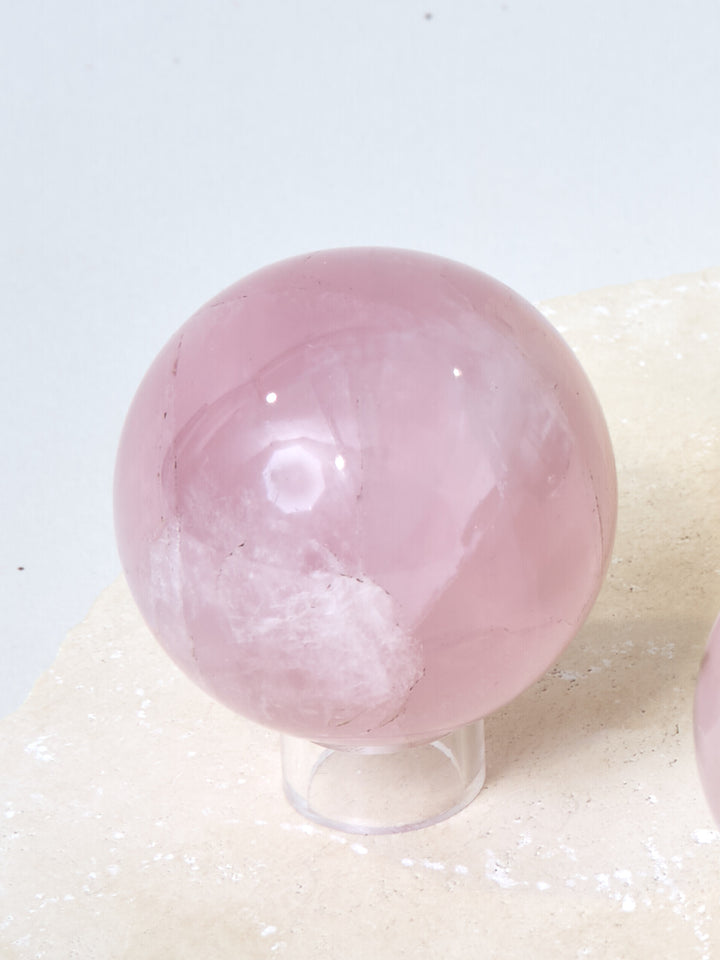 Rosenquarz Kugel S