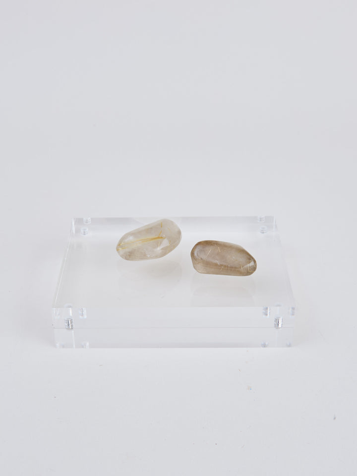 Rutilquarz Trommelstein