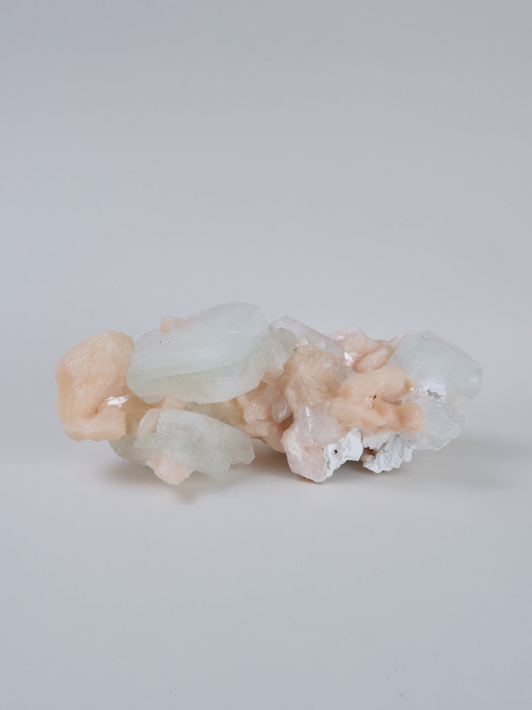 Apophylith Stufe grün mit Stilbite