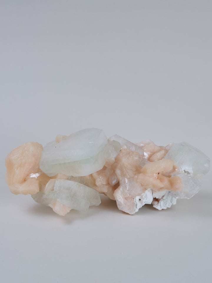 Apophylith Stufe grün mit Stilbite