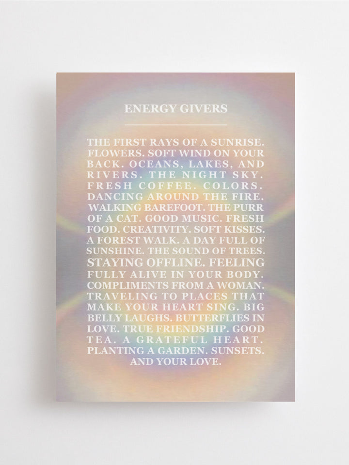 Anna Cosma Energy givers Postkarte