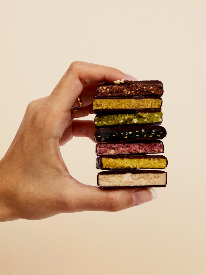 High Vibes raw dark Chocolate Cashew & Matcha