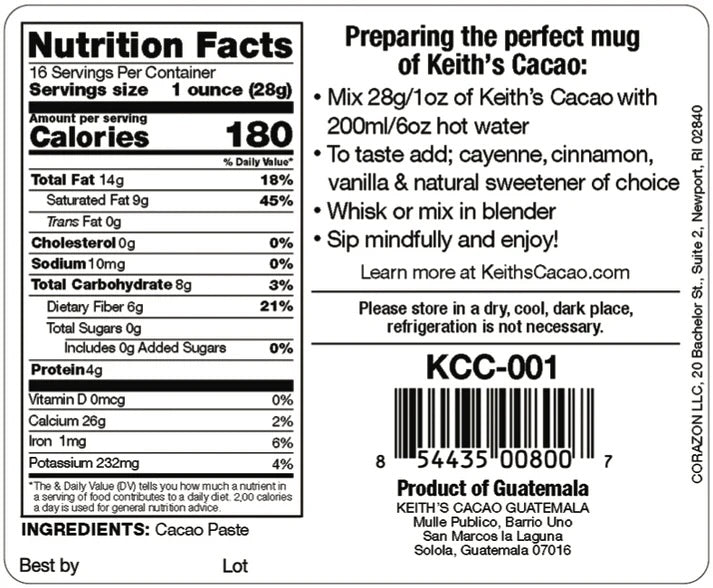 Keiths Ritual Cacao 454 g