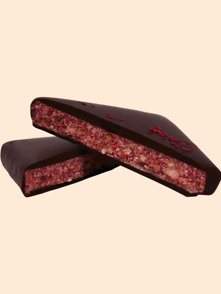 High Vibes raw dark Chocolate Raspberry & Buckwheat