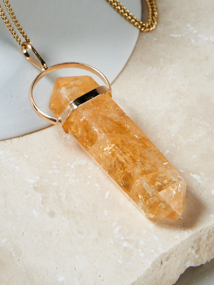 Citrin Pendel Kette