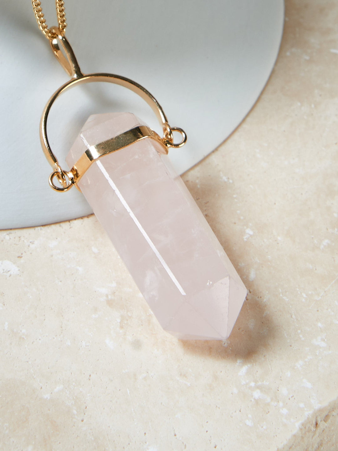 Rosenquarz Pendel Kette