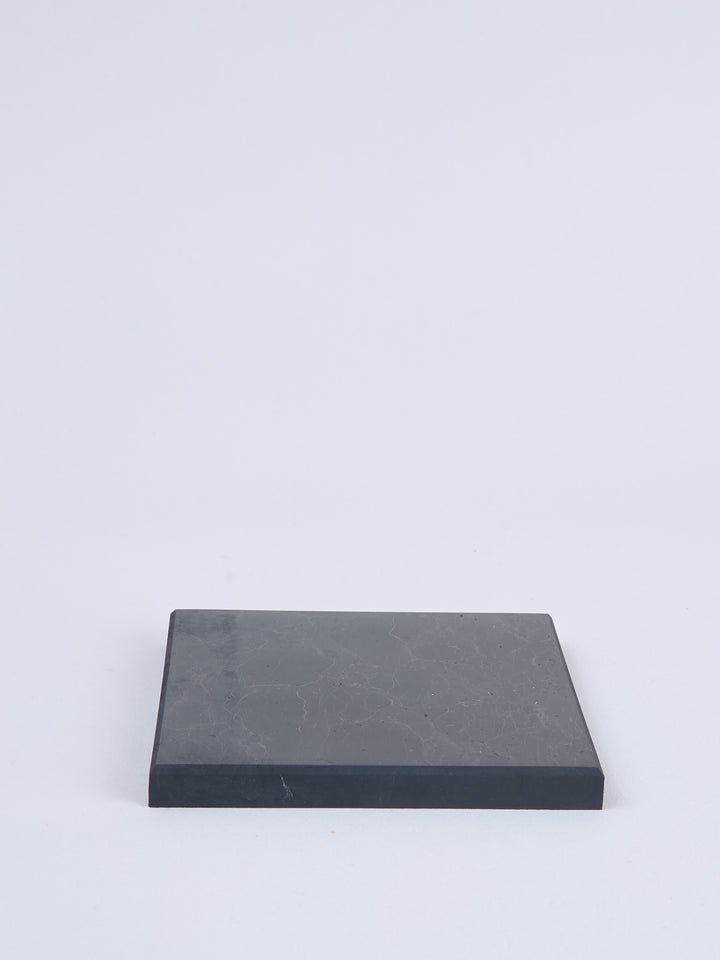 Schungit Platte poliert 10x10