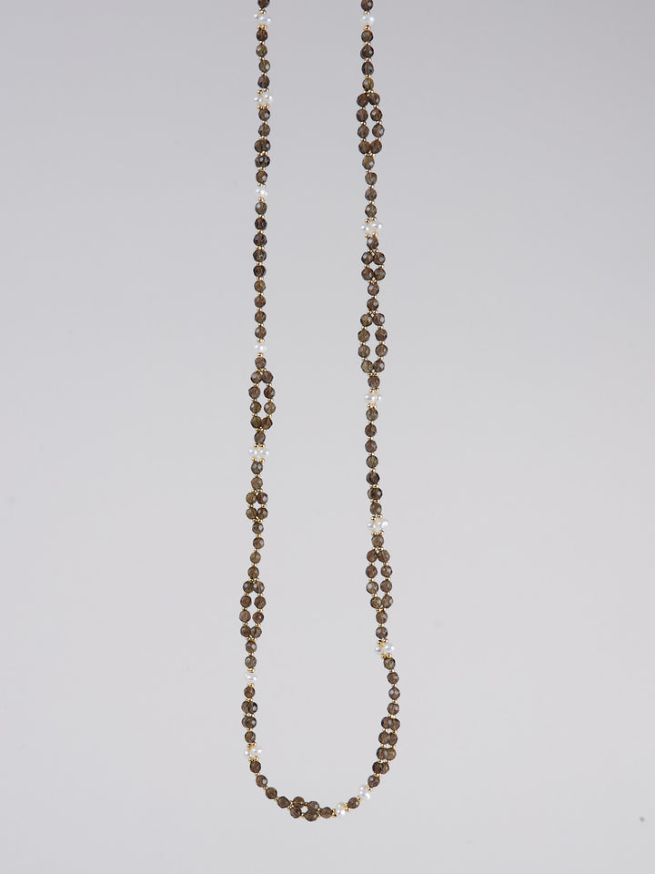 Tantric Necklace Rauchquarz Perle